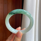 糯冰飘花翡翠平安镯（57.8mm）（yc397218）