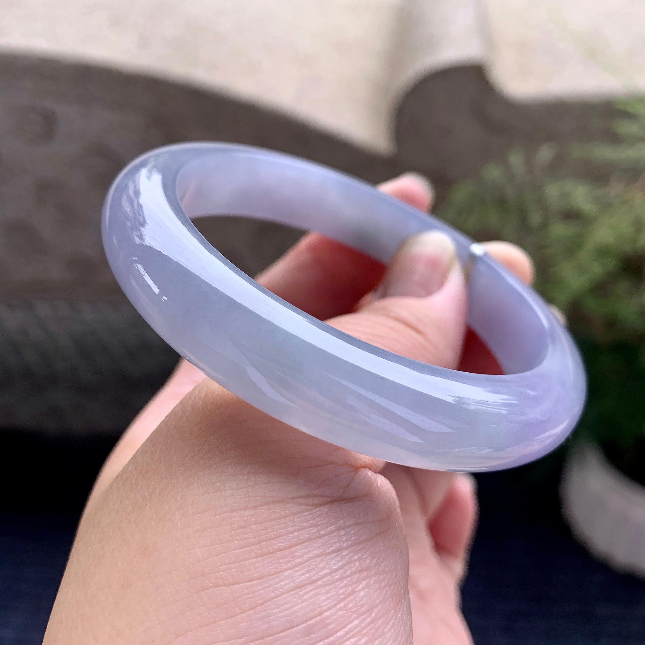 细糯种紫罗兰平安镯（58mm）（yc206656）