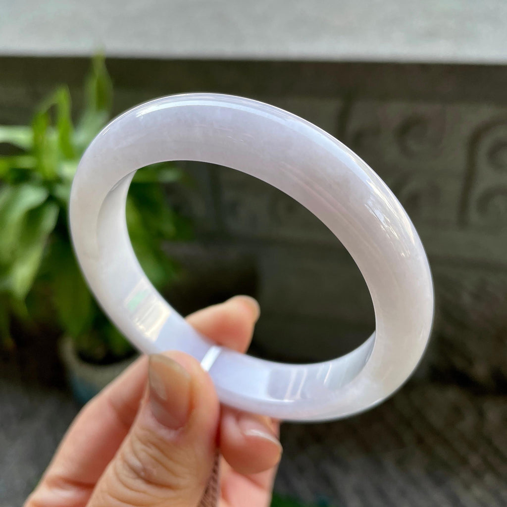 糯种淡粉底平安镯（56mm）（yc310096）