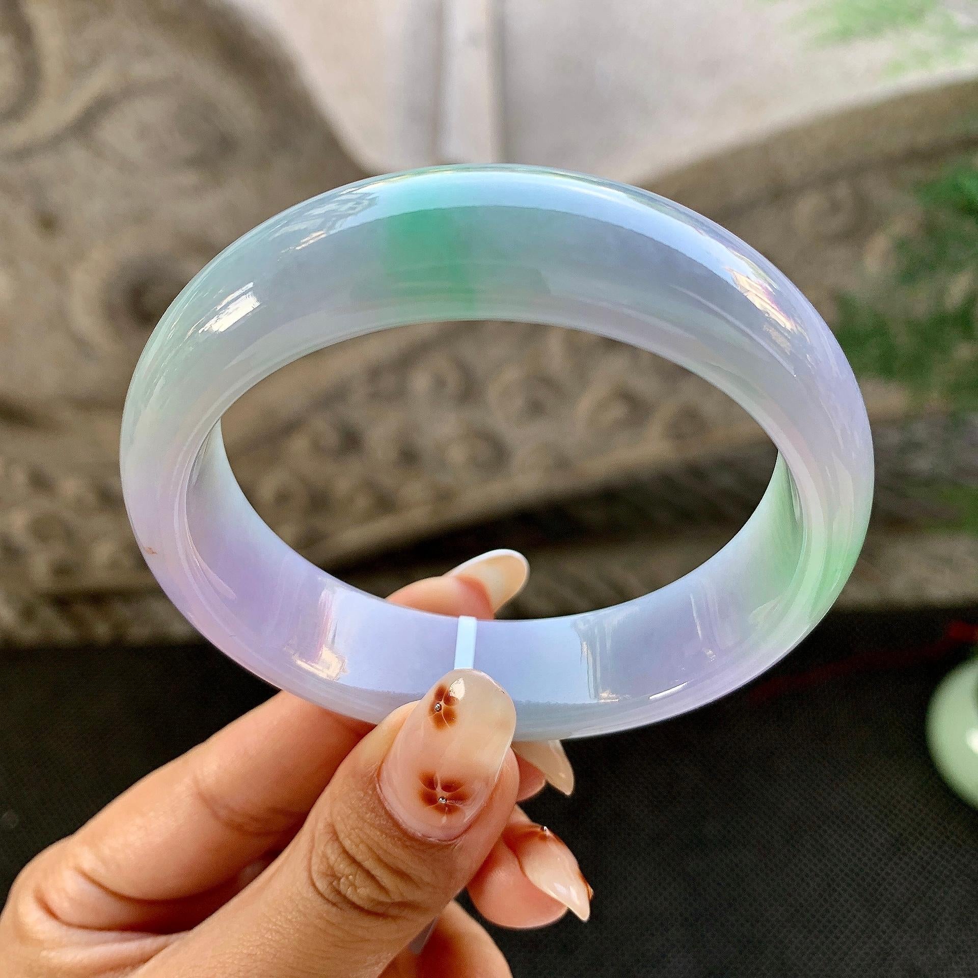 细糯种春彩宽版轮胎手镯（57.6mm）（yc264070）