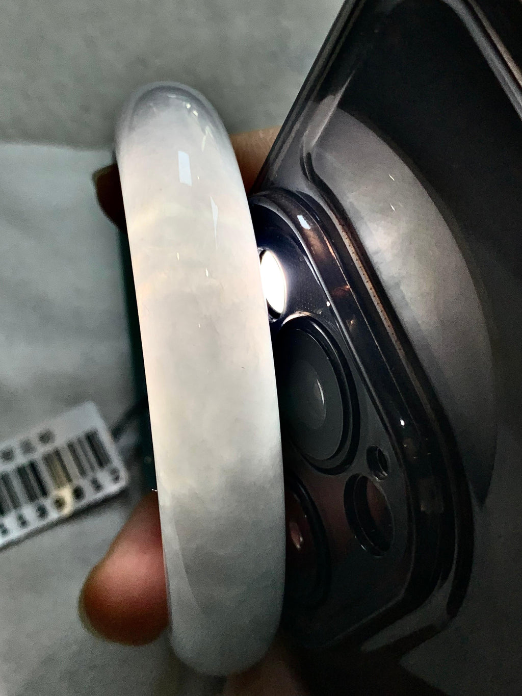 细糯种淡晴底平安镯（56.8mm）（yc311016）