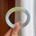 糯冰特色翡翠平安镯（53.6mm)（yc413783）