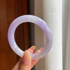 糯冰紫罗兰翡翠圆条手镯（53mm)（yc407456）