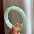 糯冰晴底翡翠平安镯（56mm)（yc345512）