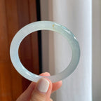 冰种带底色翡翠圆条手镯（54mm）（yc251042）