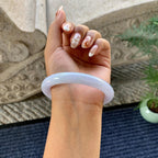 细糯种淡紫罗兰圆条手镯（58.4mm）（yc249446）