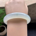 糯冰种淡晴底洒金平安镯（58mm）（yc196505）