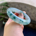 糯冰种飘花平安镯（55.7mm）（yc264509）