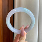 糯冰椿底翡翠平安镯（62mm）（yc289692）
