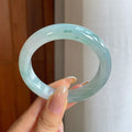 糯冰飘花翡翠平安镯（53mm)（yc424266）
