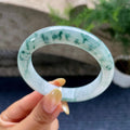 细糯种飘花正圈平安镯54.6圈 天然缅甸A货翡翠（yc489153）