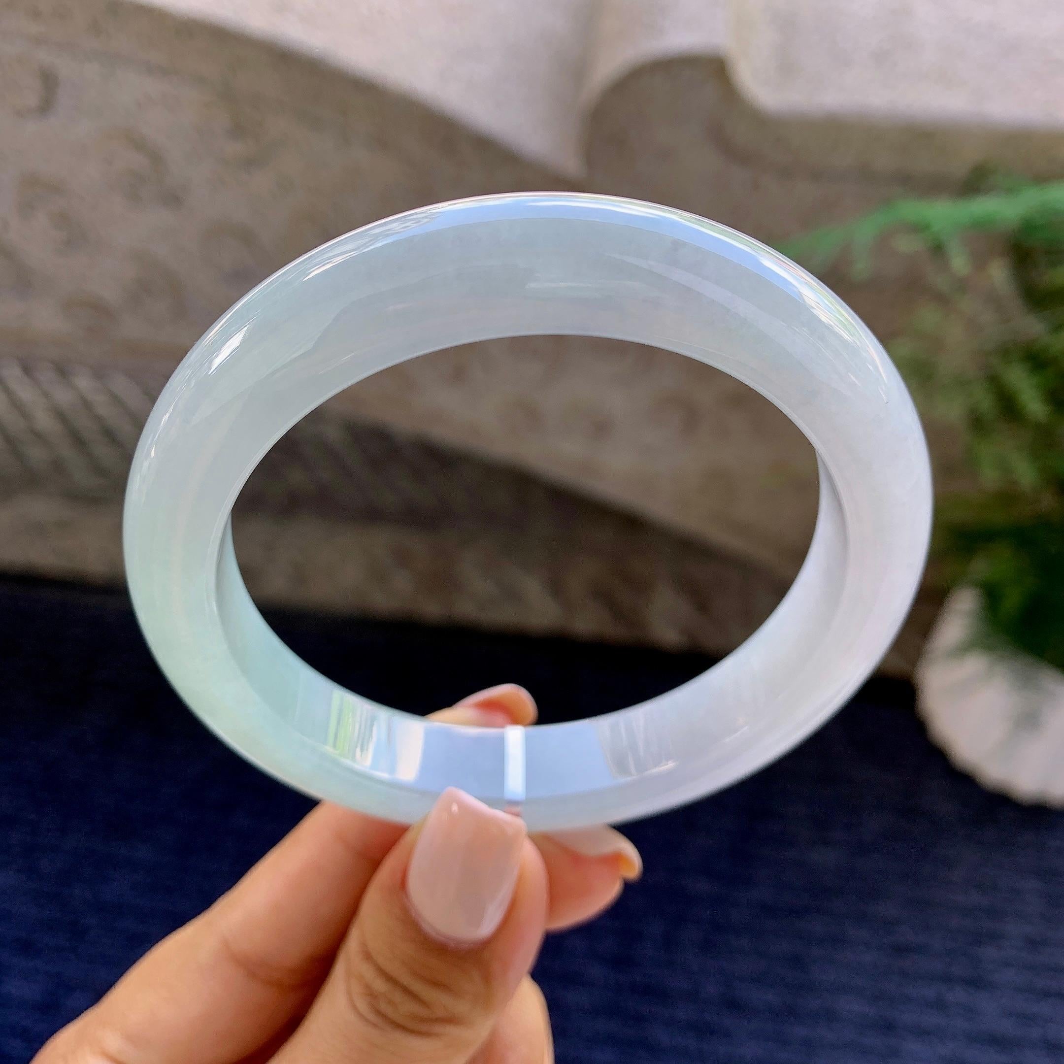 细糯种带底色平安镯（61mm）（yc223970）