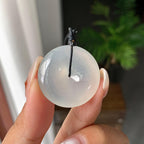 糯冰种无色平安扣吊坠（yc261151）