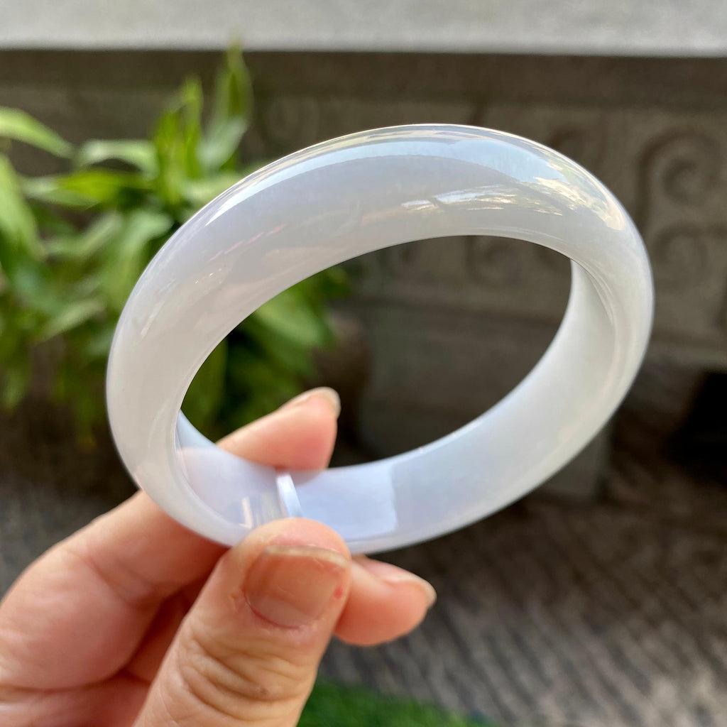 细糯种无色宽版轮胎手镯（57mm）（yc311025）