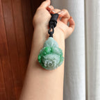 糯种带色白菜 百财 天然缅甸A货翡翠（yc457807）