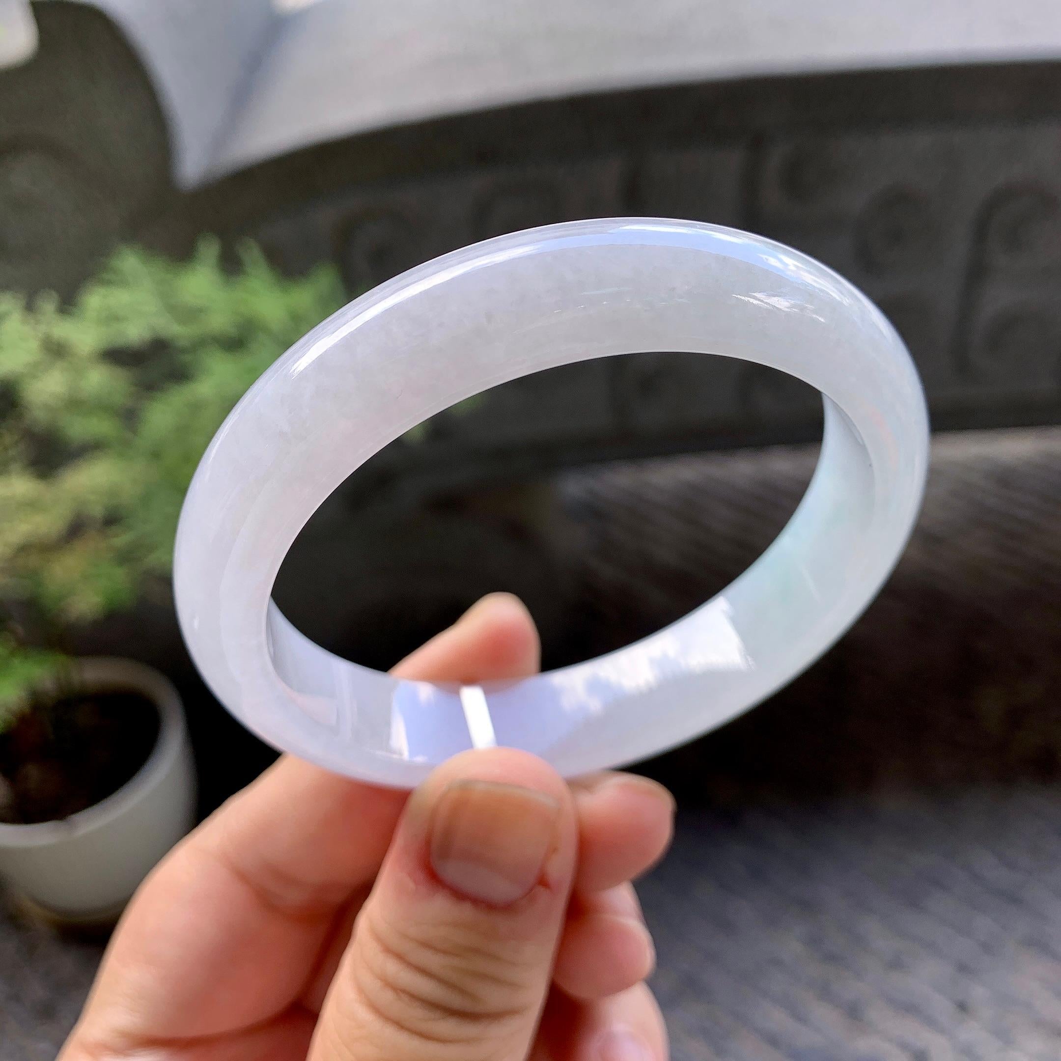 细糯种无色贵妃手镯（56.6mm）（yc243898）