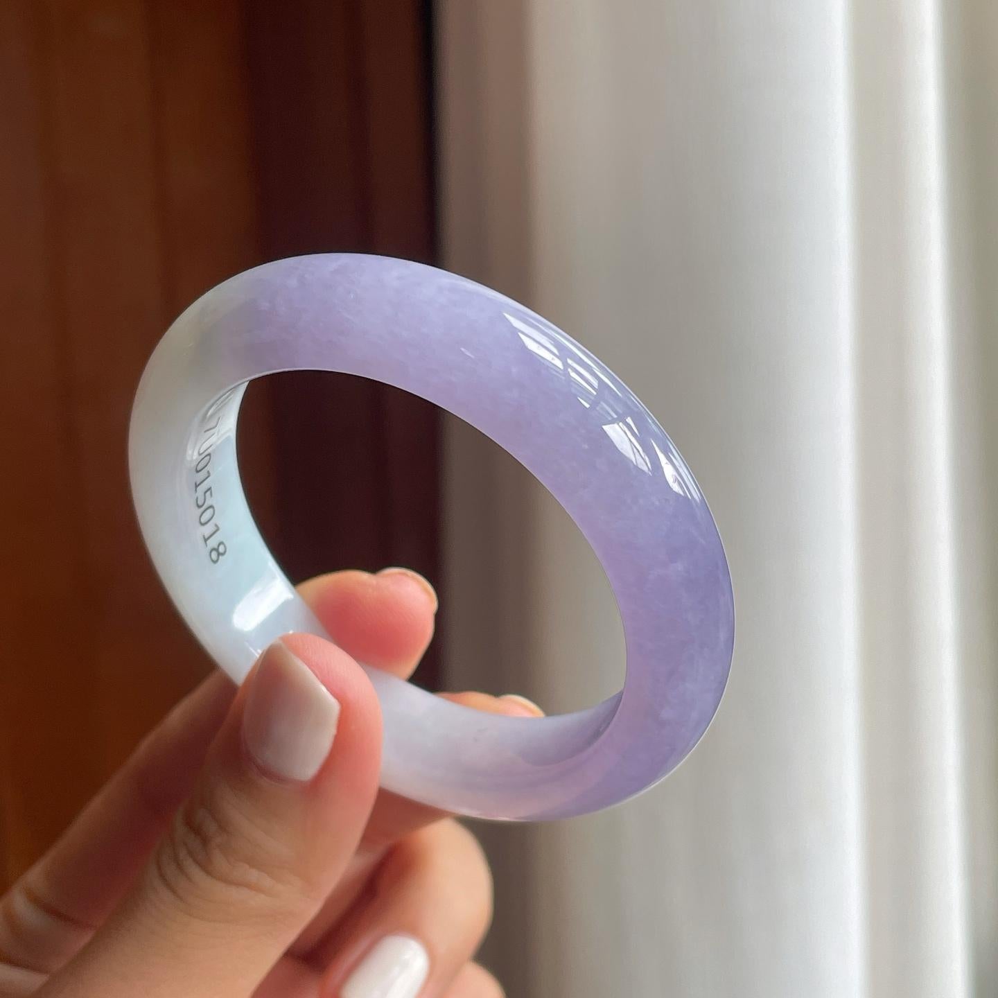 糯冰紫罗兰翡翠平安镯（50.3mm）（yc249156）