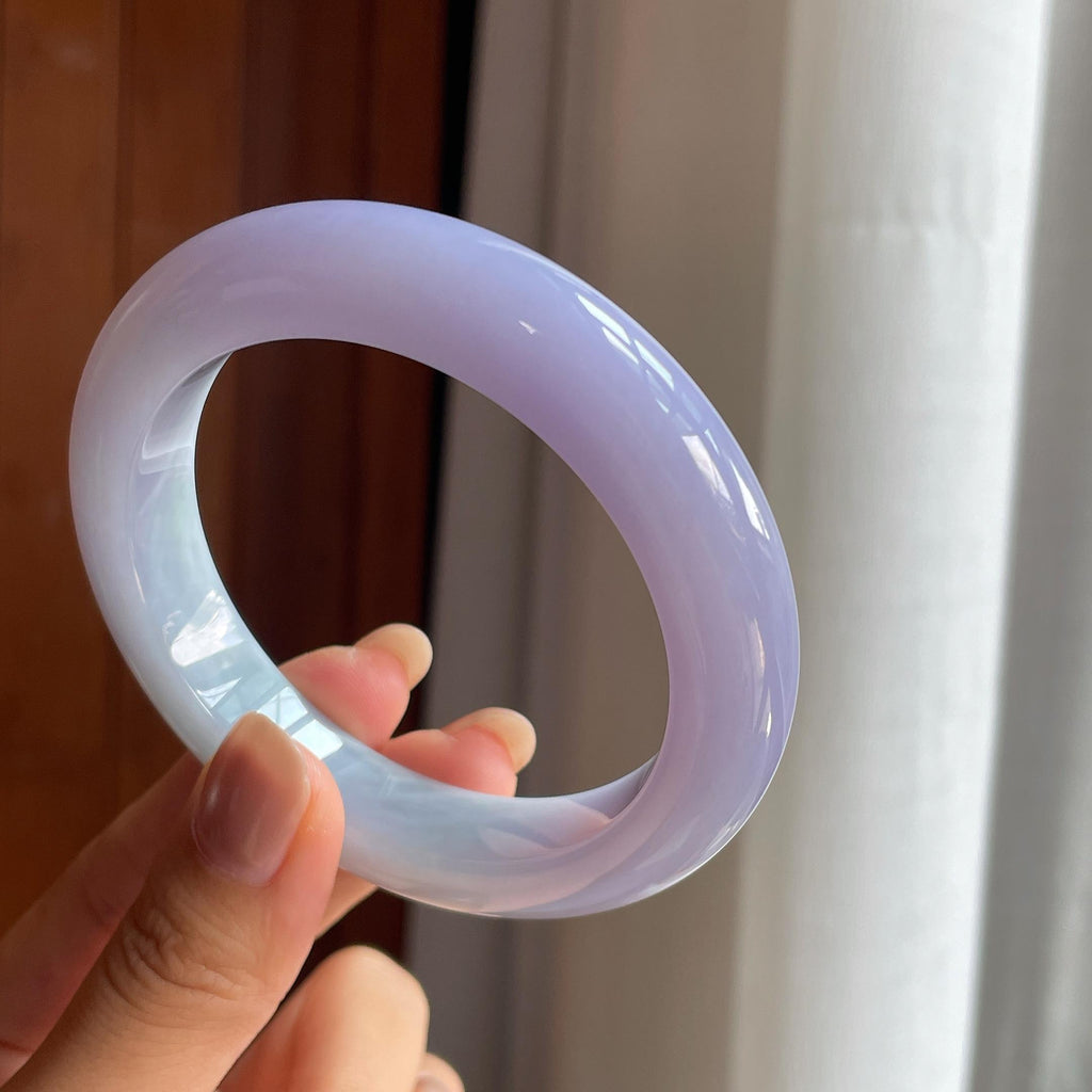 糯冰紫罗兰翡翠平安镯(58.5mm)（yc415422）