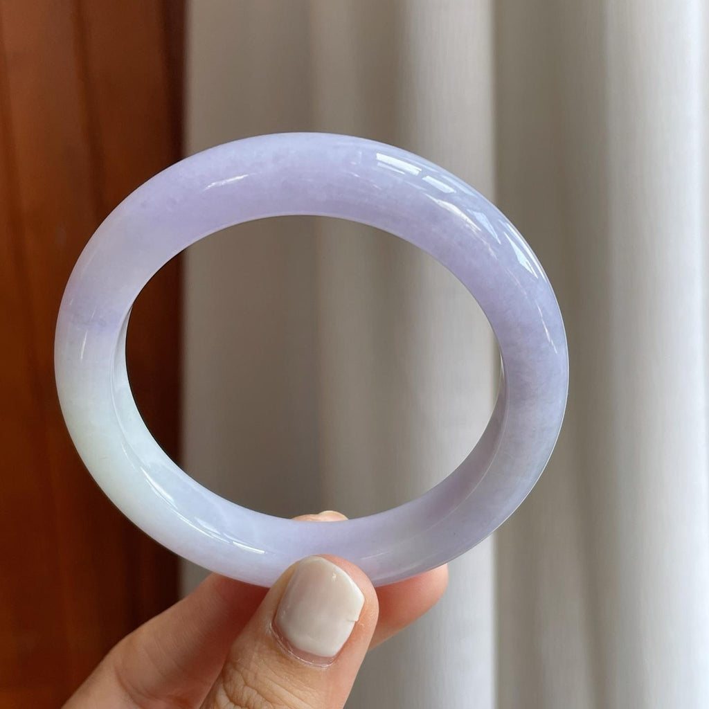 糯冰紫罗兰翡翠平安镯（57mm）（yc254962）