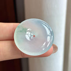 冰种飘花翡翠平安扣（yc434108）