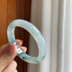 糯冰飘花翡翠平安镯（57.6mm）（yc301443）