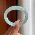 糯冰种淡底色翡翠平安镯(56.7mm)（yc423124）