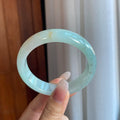 糯冰晴底飘黄翡翡翠平安镯（58mm）（yc266502）