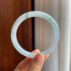糯冰飘花翡翠圆条手镯（61mm）（yc343359）