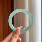 冰种晴底翡翠圆条手镯（54.4mm)（yc388735）