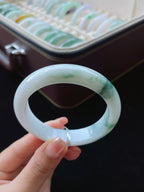 细糯种飘花手镯翡翠手镯（55.7mm）（yc016653）