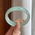 糯冰带色宽版翡翠贵妃镯（58mm)（yc424973）