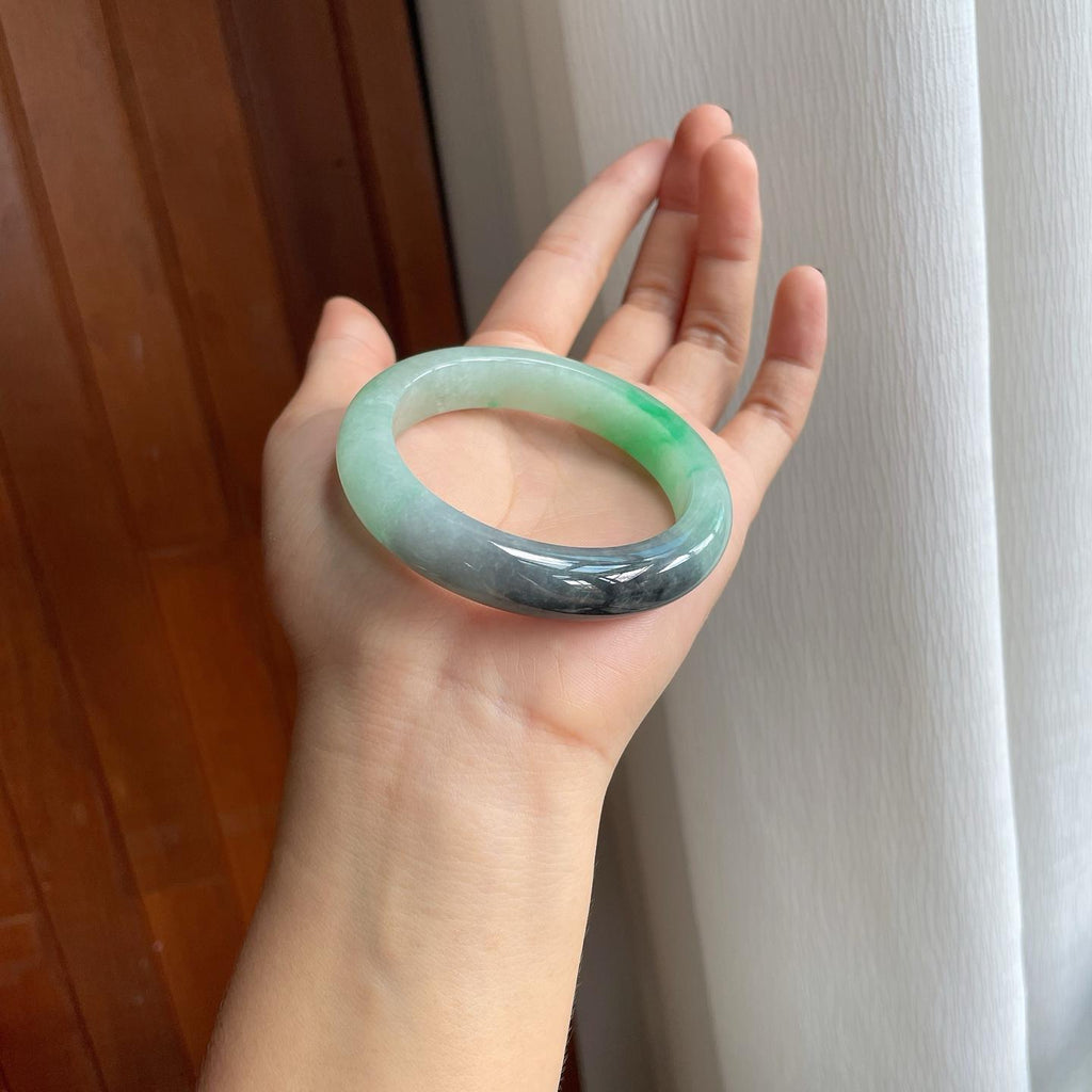 糯冰带色乌鸡特色镯（54mm）（yc277379）