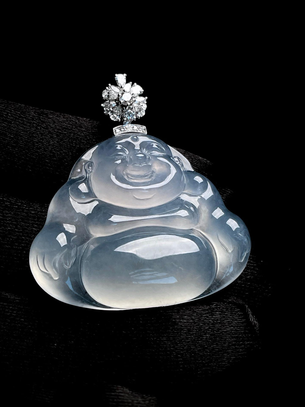 18k金扣冰种翡翠佛公（yc269682）