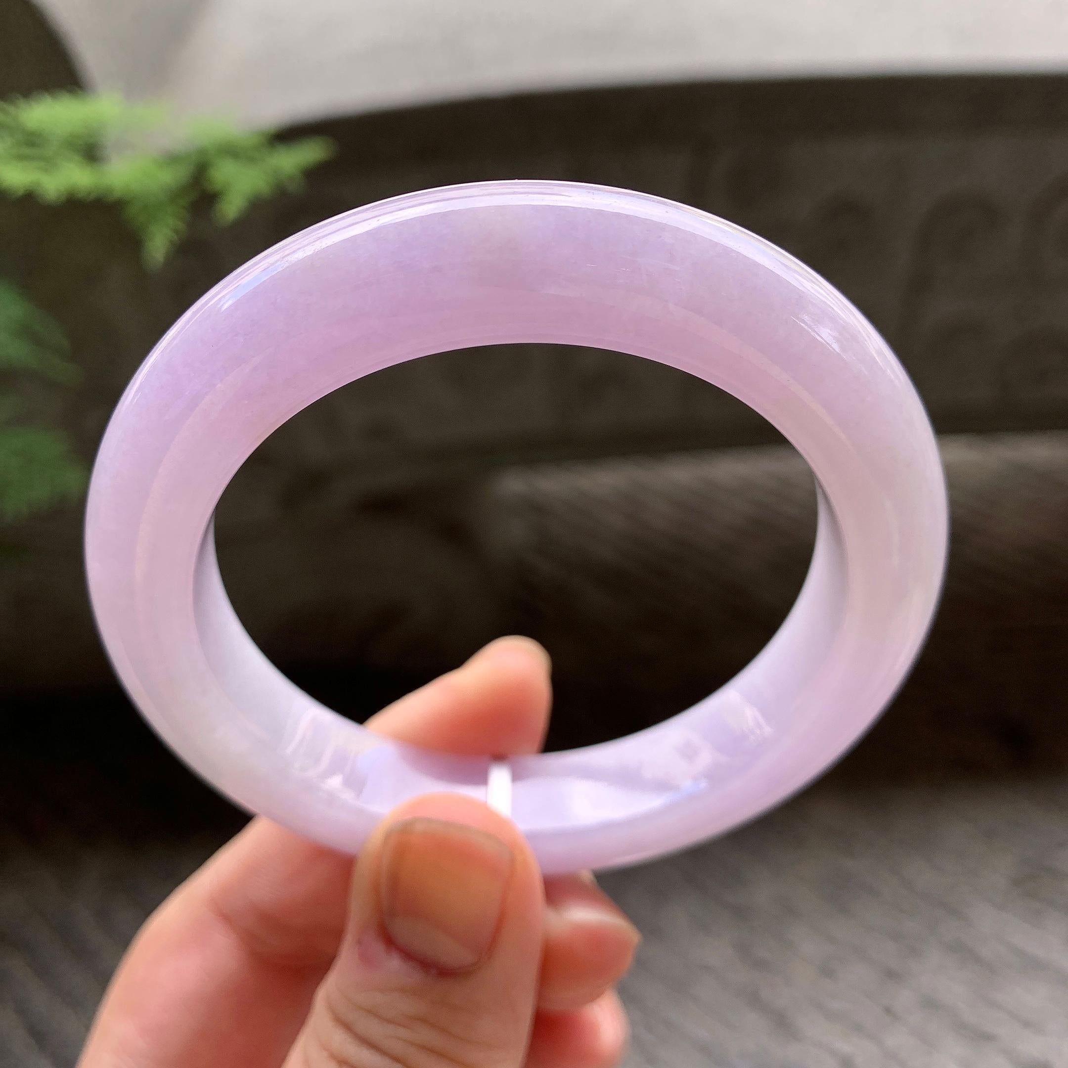 细糯种紫罗兰洒金平安镯（54.5mm）（yc202381）