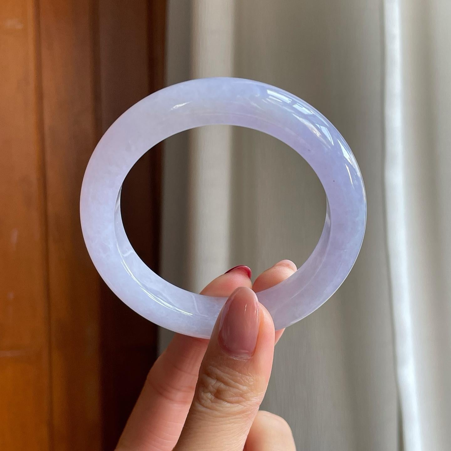冰紫罗兰翡翠平安镯（54.5mm）（yc302424）