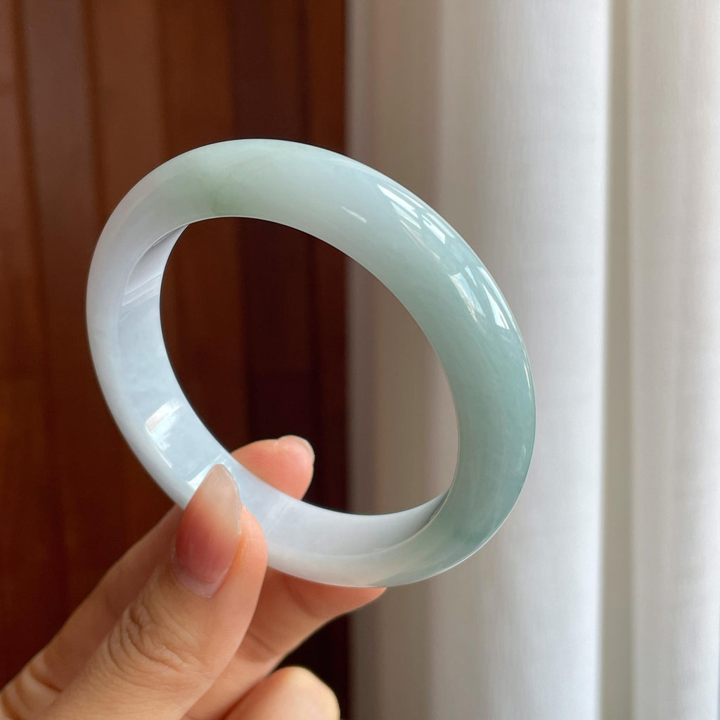 糯冰飘花翡翠平安镯（57.2mm）（yc313908）