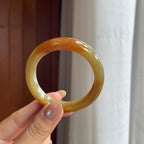 糯冰黄翡翡翠贵妃镯(55mm)（yc423155）