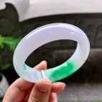 糯冰种飘阳绿宽版轮胎手镯（58.7mm）（yc253724）