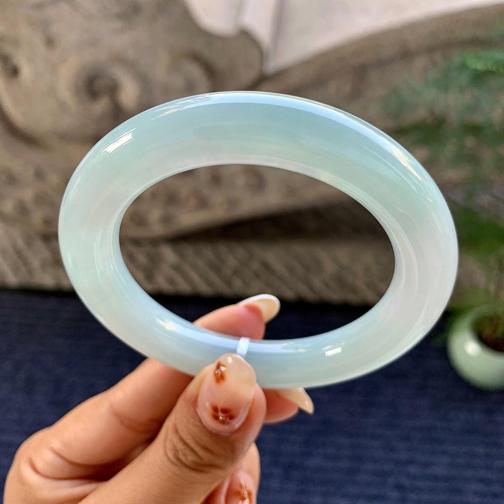 细糯种带底色圆条手镯（55mm）（yc249448）