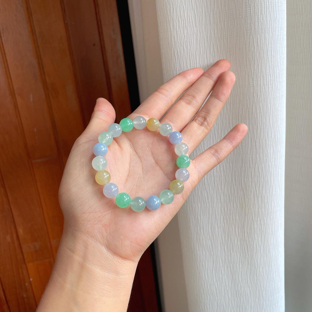 冰种多宝翡翠珠串手串（yc251044）