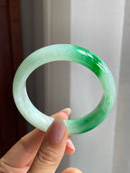 糯冰种带辣色平安镯（53mm）