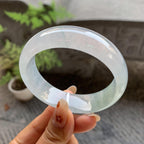 糯冰种淡晴底宽版轮胎手镯（57.3mm）（yc246618）