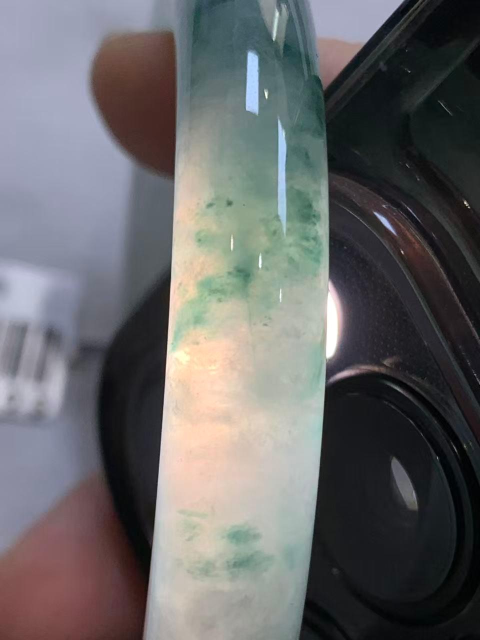 细糯种飘花圆条手镯（54.2mm）（yc305686）