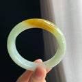 糯冰黄翡翡翠平安镯（58mm)（yc323256）