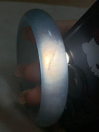 糯冰种蓝底平安镯（54.8mm）（yc203707）