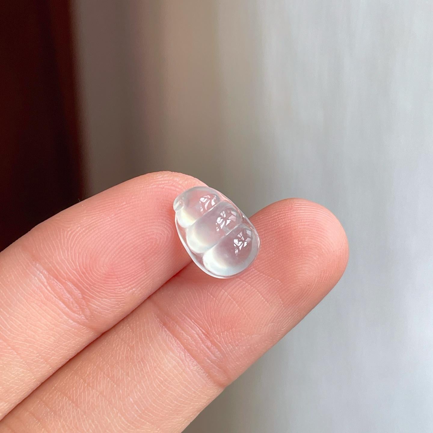 裸石冰玻种翡翠豆子（yc249141）