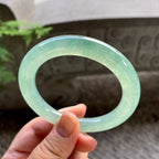 糯冰种晴水圆条手镯（55.7mm）（yc202370）