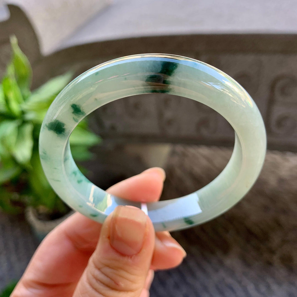 细糯种飘花平安镯（52.2mm）（yc308759）