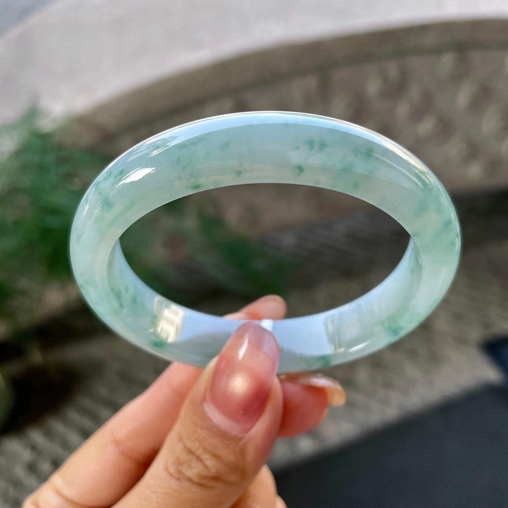 细糯种飘花贵妃手镯（54.1mm）（yc305674）