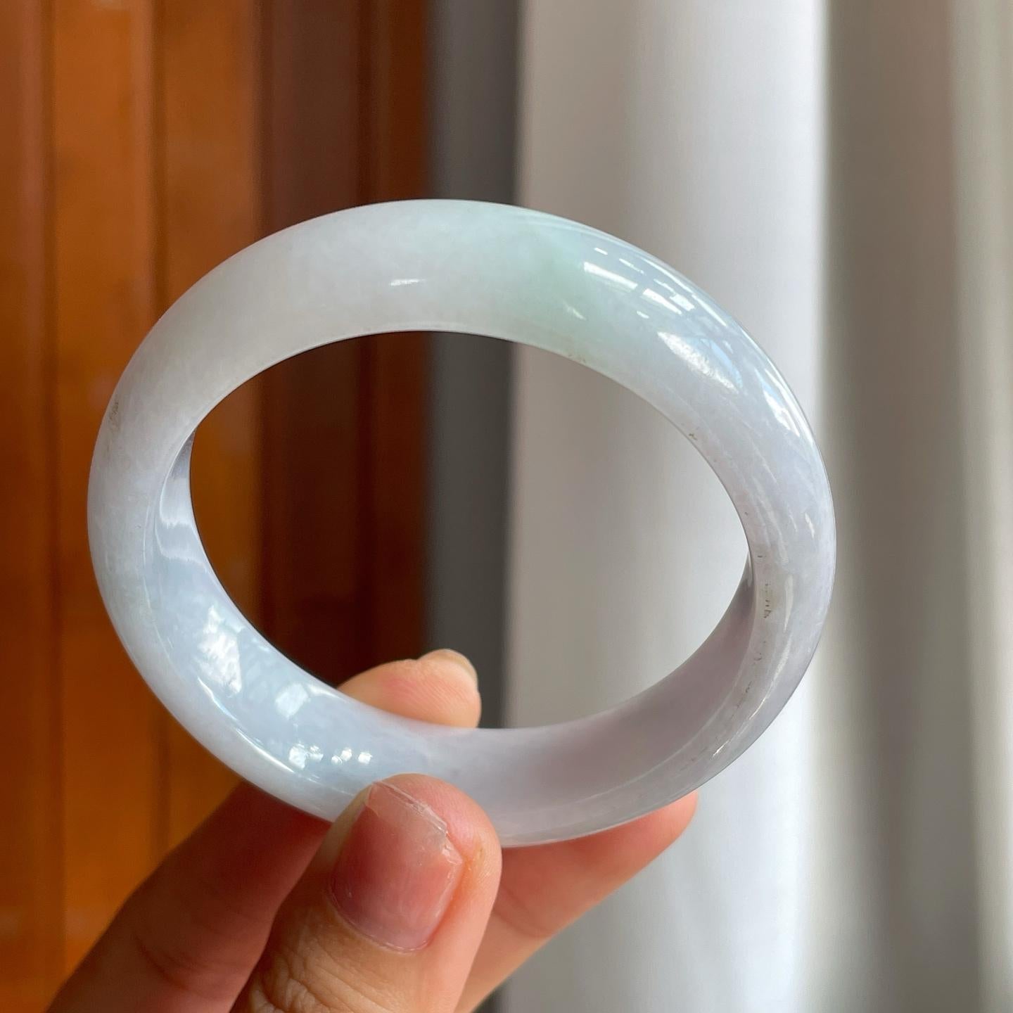 糯种翡翠平安镯（53.3mm）（yc215249）